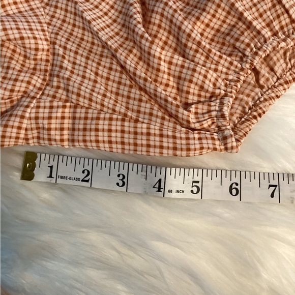 SOLD LAUREN Conrad peplum top Woman’s size XXL 
short sleeve neck Gingham che… - Picture 10 of 16